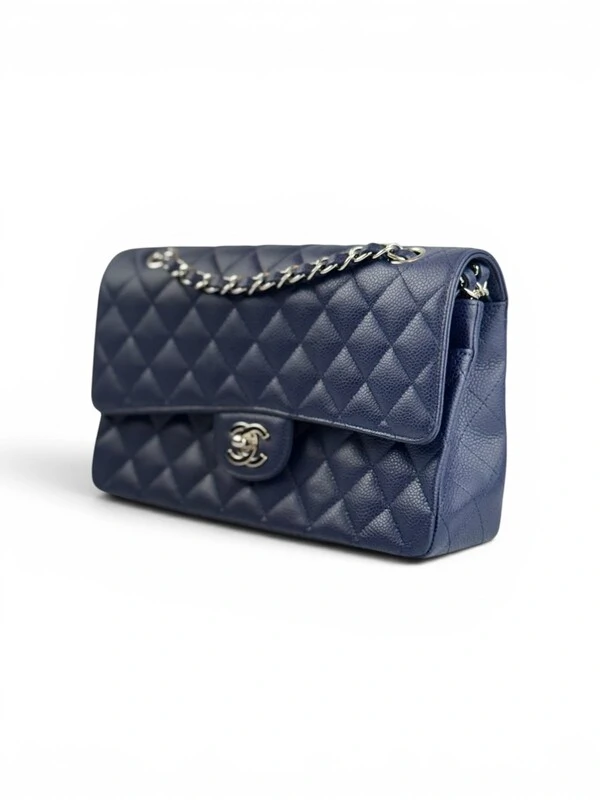 Bolsa Chanel Classic Double Flap Azul Marinho