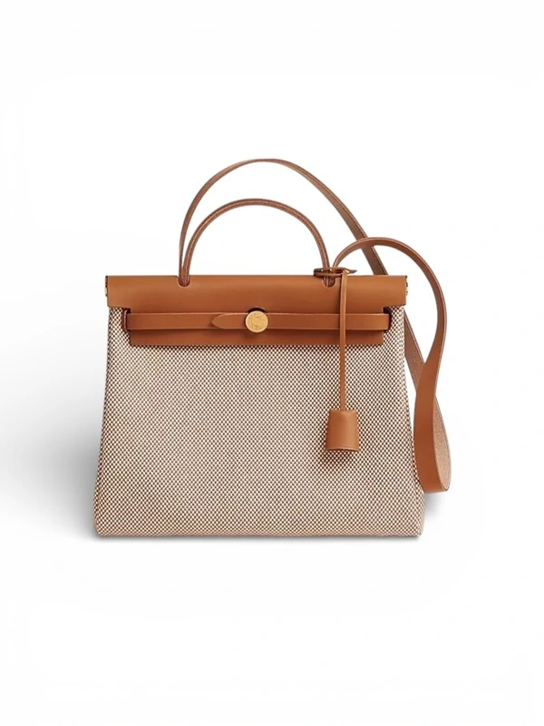 Hermès Herbag Zip 31 – Écru Beige & Naturel Sable