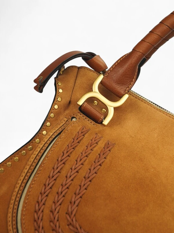 Bolsa Chloé Marcie Camurça Caramelo