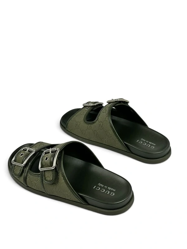 Slide Gucci Strap gg Verde