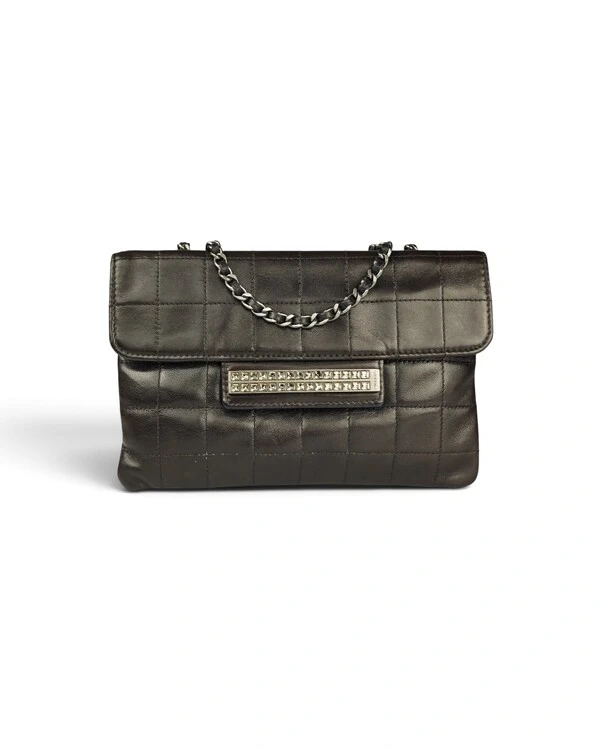 Bolsa Chanel Chocolate Bar Shoulder Marrom