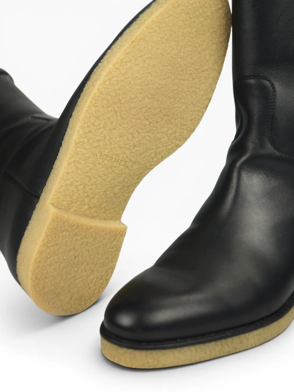 Bota Hermès Jumping Noir c/ Palladium
