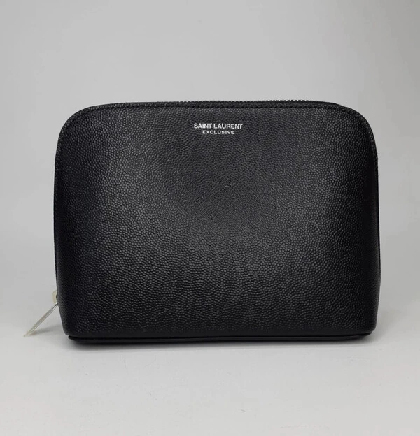 Necessaire Saint Laurent em Couro Preta