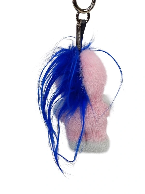 Chaveiro Fendi Monster em Rosa Azul