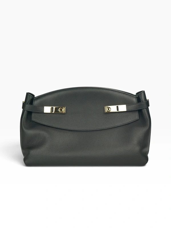 Bolsa Ferragamo Hug Soft Crossbody Preta