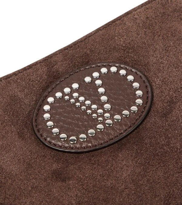 Bolsa Valentino Nellcôte Small Suede Marrom