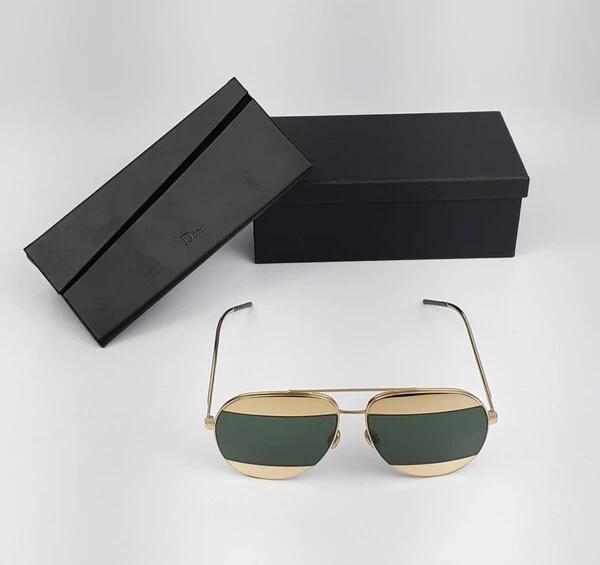 Óculos de Sol Christian Dior Spilit Dourado Verde