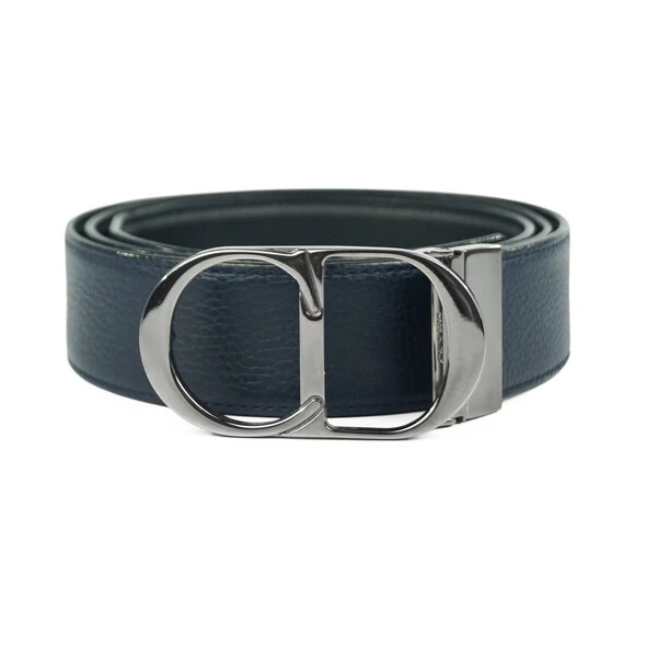 Cinto Christian Dior Reversível Azul Marinho