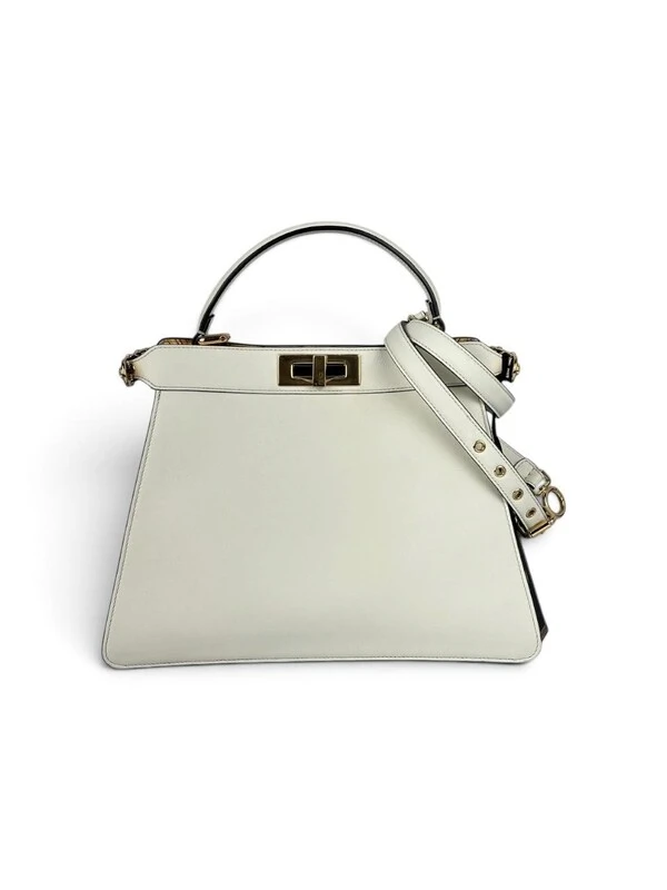 Bolsa Fendi x Versace Peekaboo Média Branca