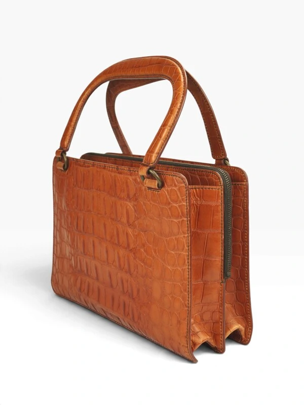 Bolsa Miu Miu Vintage Croco Laranja