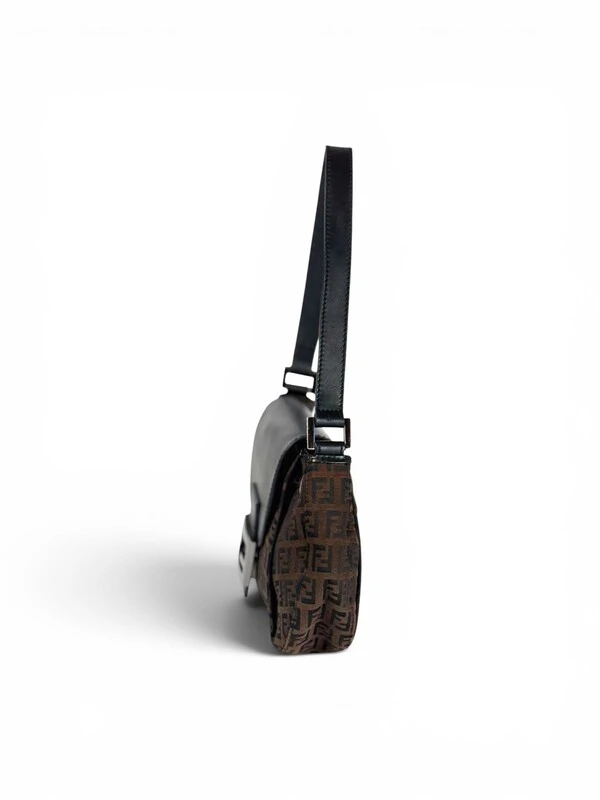 Bolsa Fendi Zucchino Canvas Drawstring Baguette