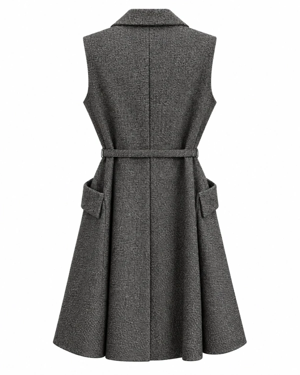 Vestido Christian Dior Bar Jacket Belt Cinza