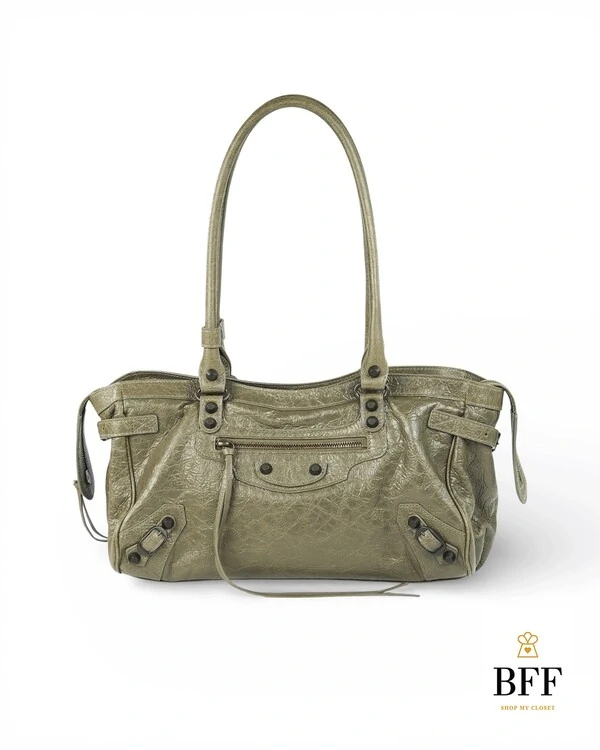 Bolsa Balenciaga Le City East West Verde Musgo