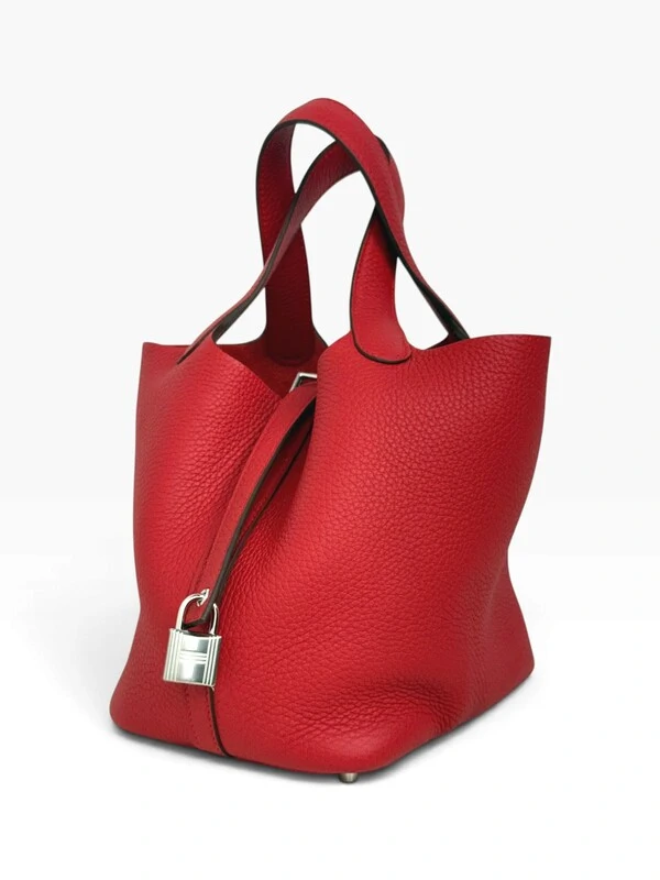 Bolsa Hermès Picotin 18 Clémence Rouge Radieux