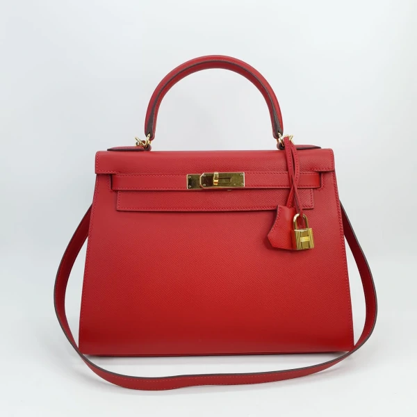 Bolsa Hermès Kelly 28 Epsom Rouge Casaque