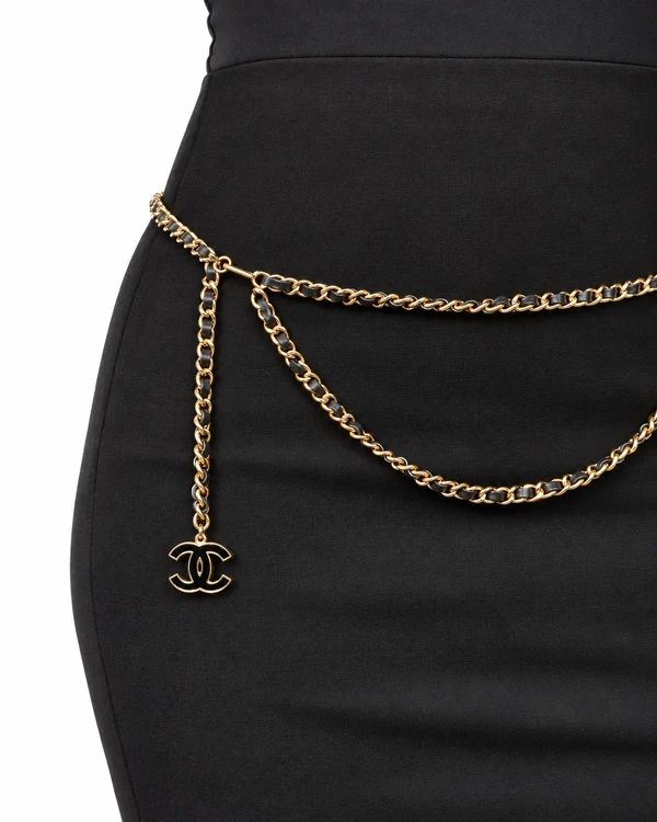 Cinto Chanel Vintage 2005 Chain-Link Belt Small
