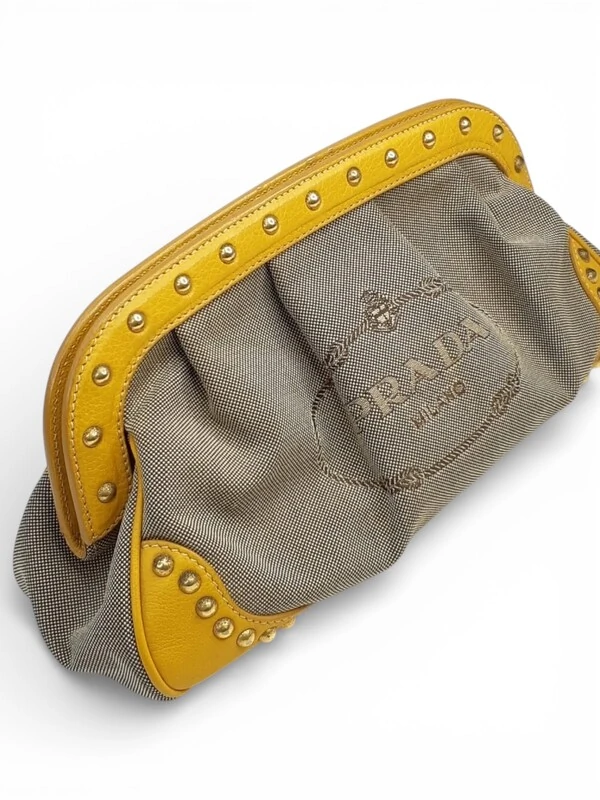Clutch Prada Jacquard Amarelo
