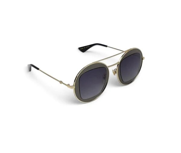 Óculos de Sol Gucci GG0105S Redondo Preto