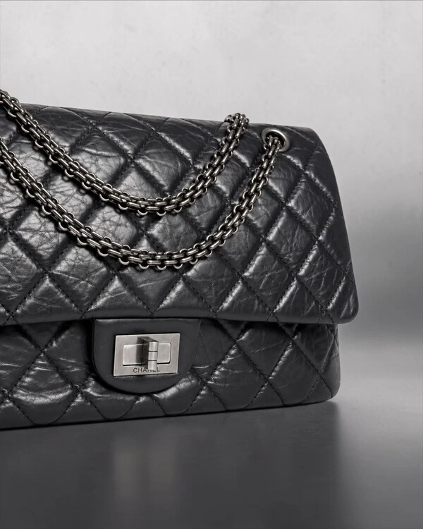 Bolsa Chanel 2.55 Reissue Classic Double Flap Large Preta