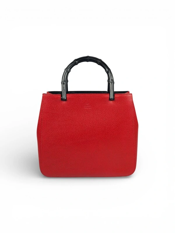 Bolsa Gucci Bamboo em Couro Vermelha
