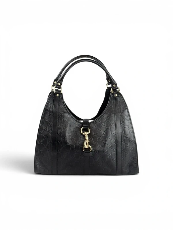 Bolsa Gucci Jackie Guccissima Hobo Preta