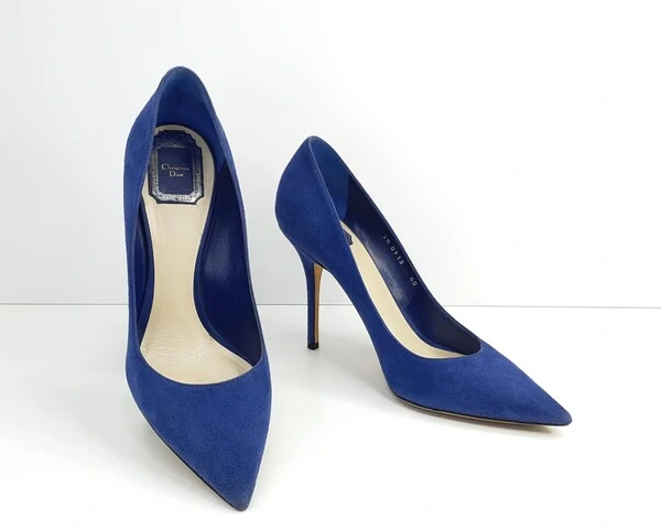 Sapato Christian Dior Camurça Azul Marinho