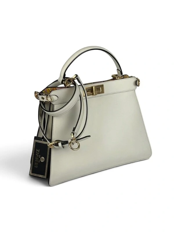 Bolsa Fendi x Versace Peekaboo Média Branca
