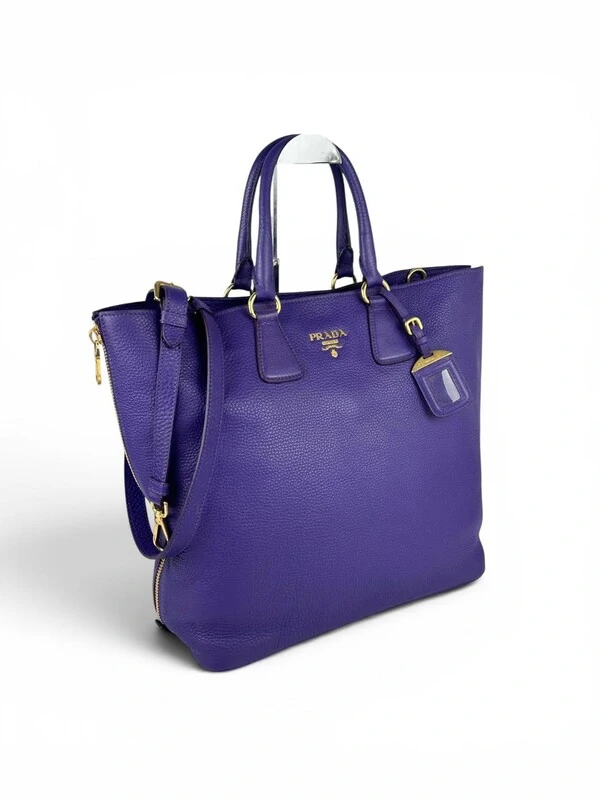 Bolsa Prada Vitello Daino Roxa