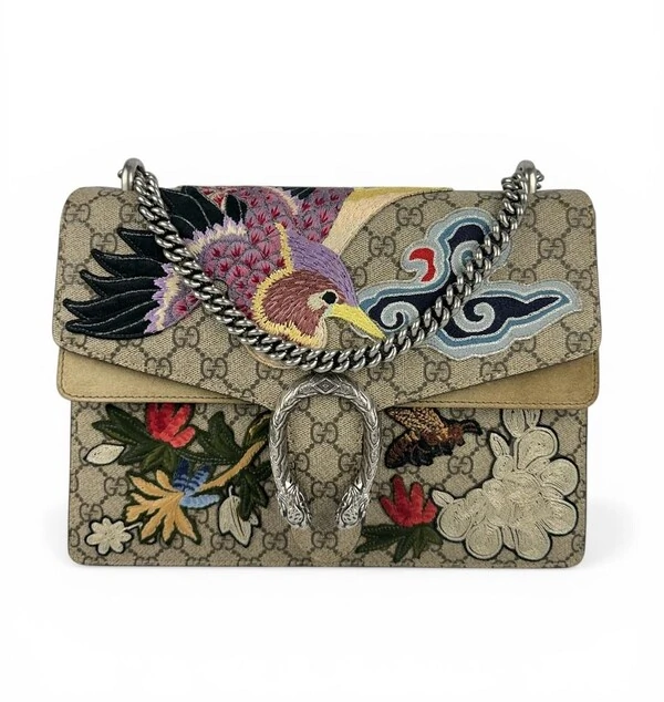 Bolsa Gucci Dionysus GG Supreme Bird Monogram