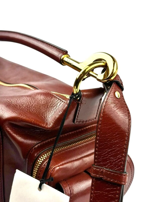 Bolsa Chloé Double Carry Camera Média Terracota
