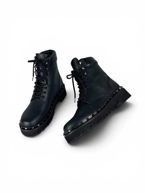 Bota Valentino Combat Boot Preta