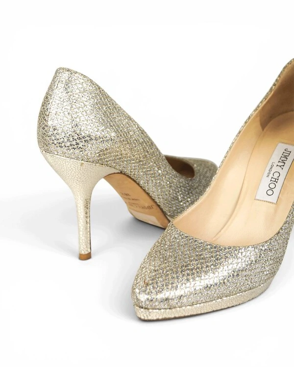Sapato Jimmy Choo Dourado
