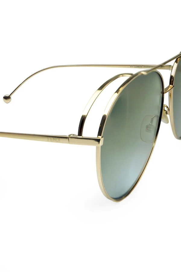 Óculos de Sol Fendi Aviador Dourado/Verde