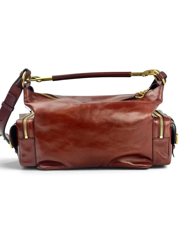 Bolsa Chloé Double Carry Camera Média Terracota