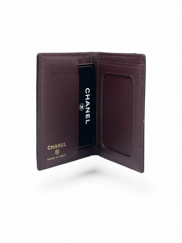 Carteira Chanel Classic Compact Wallet Caviar Black