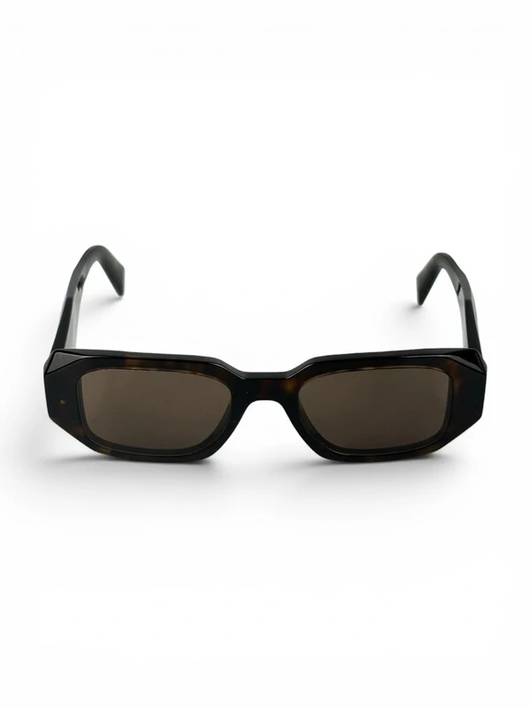 Óculos De Sol Prada Symbole Acetato De Tartaruga Marrom