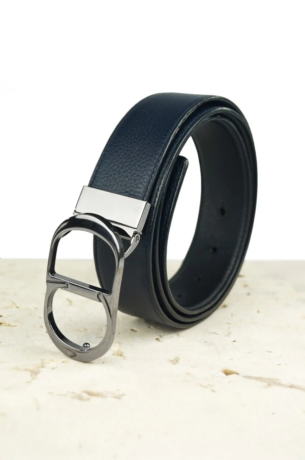 Cinto Christian Dior Reversível Azul Marinho