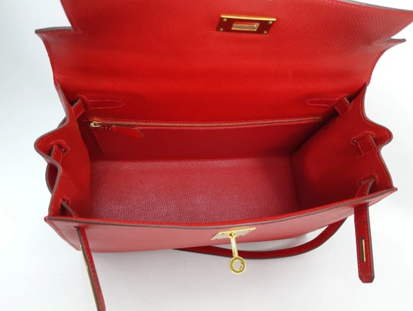 Bolsa Hermès Kelly 28 Epsom Rouge Casaque