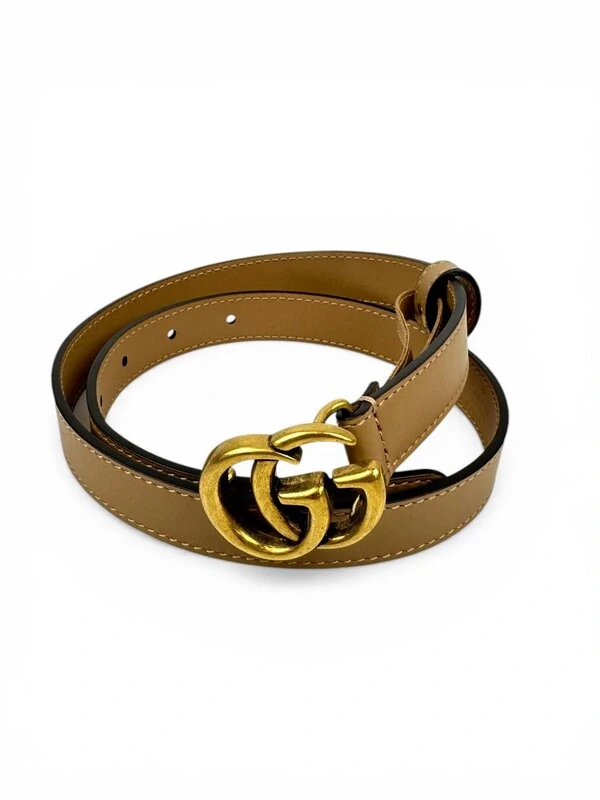 Cinto Gucci GG Bege