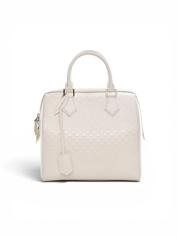 Bolsa Louis Vuitton Damier Facette Speedy Cube MM Cream