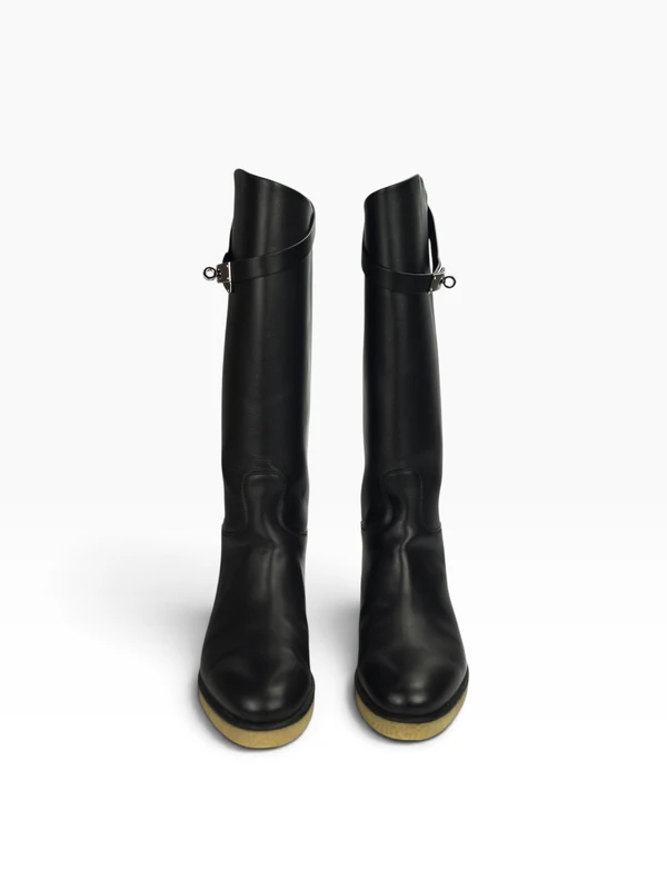 Bota Hermès Jumping Noir c/ Palladium