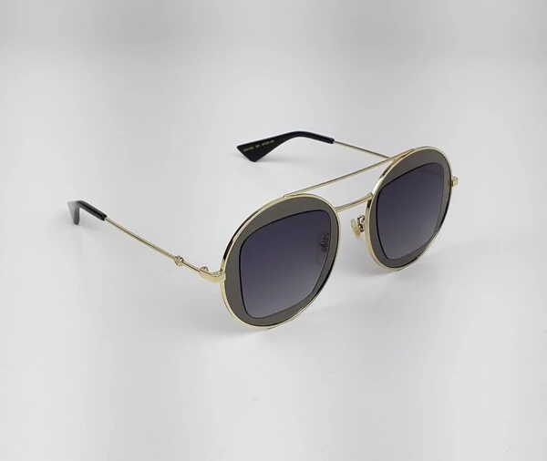 Óculos de Sol Gucci GG0105S Redondo Preto