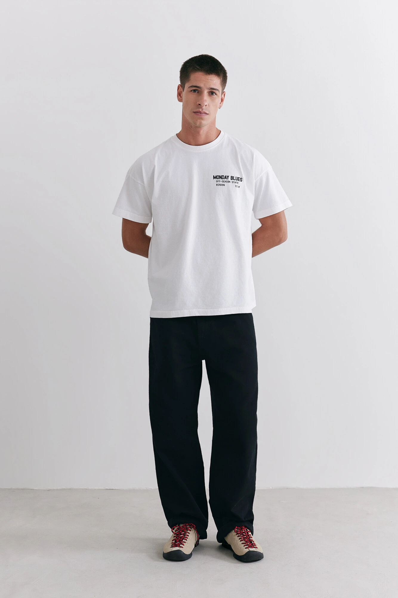 FotoCamiseta Boxy Monday Blues Off-White