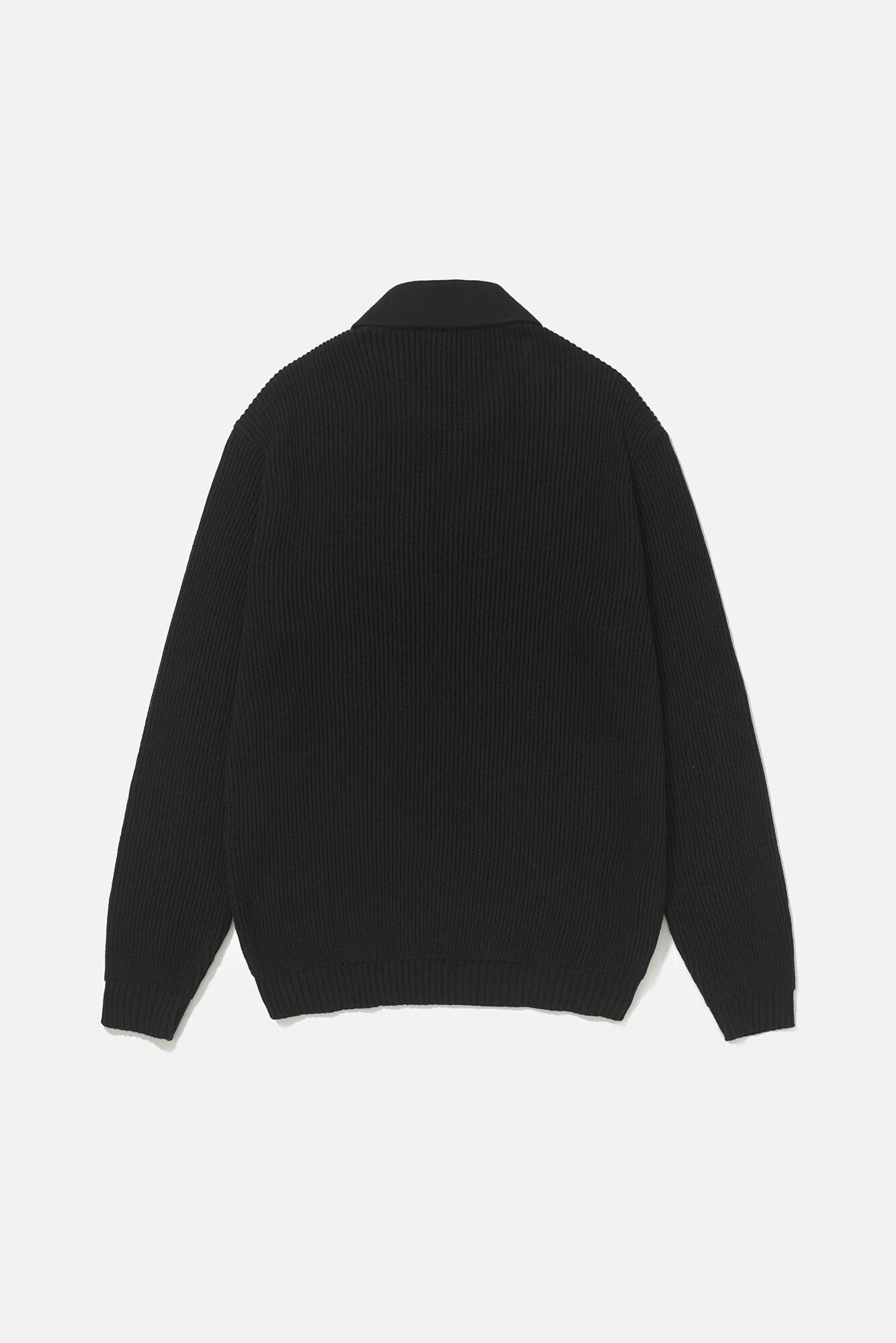 Polo Tricot Manga Longa Waffle Black - Birden Co.