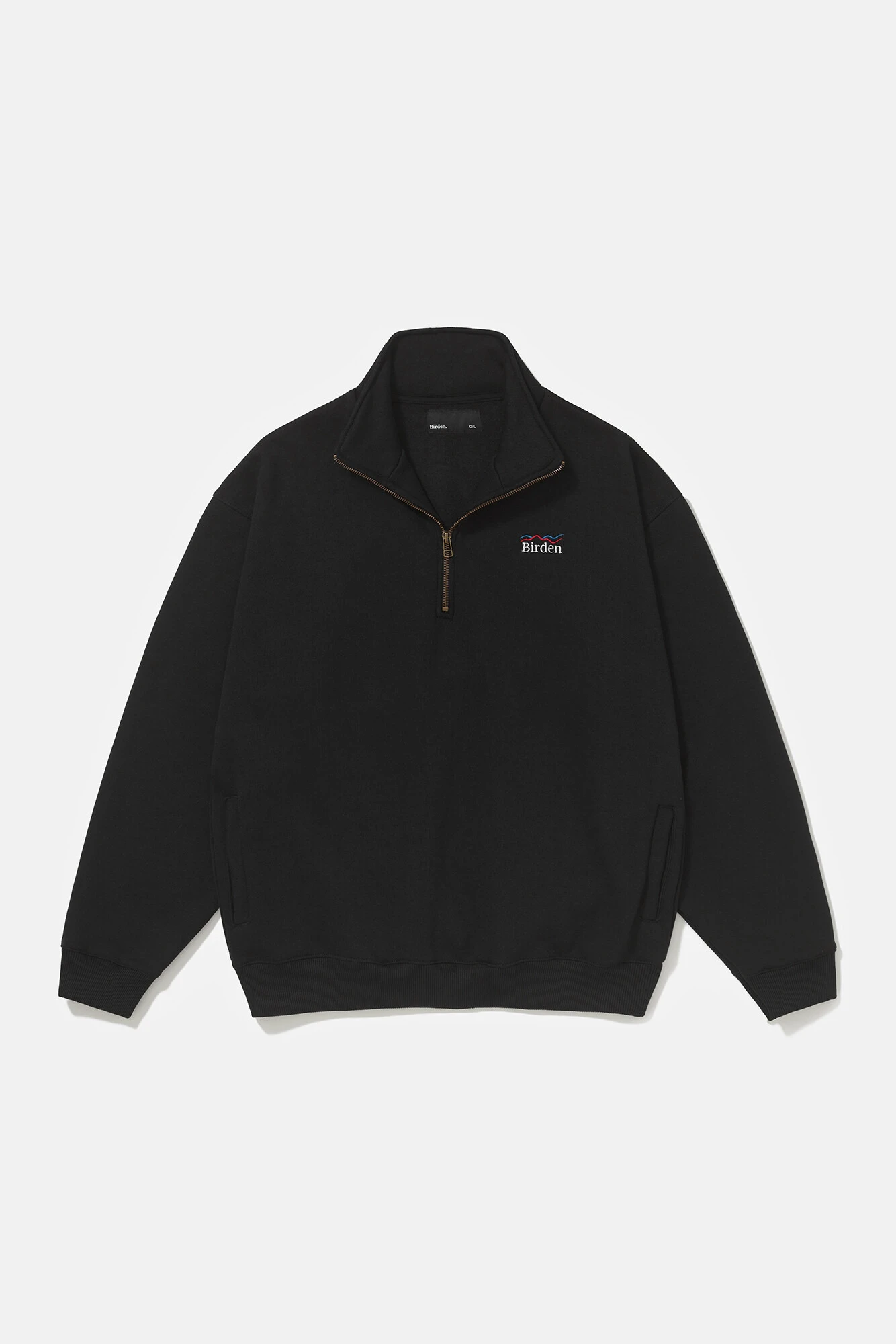 FotoMoletom Quarter Zip Peaks Black