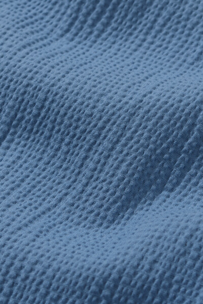 FotoCamisa Boxy Seersucker Lagoon