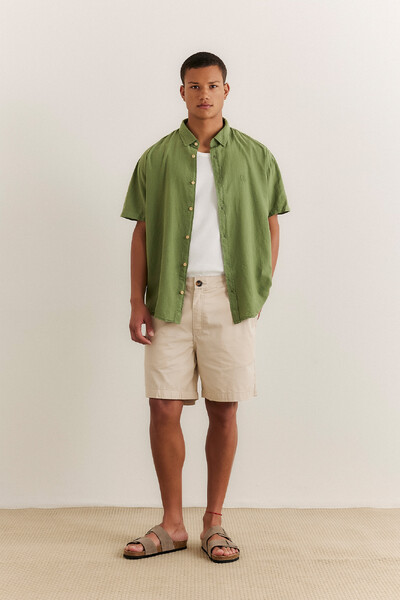 FotoCamisa Linen Olive