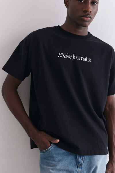 FotoCamiseta Boxy Birden Journal Black