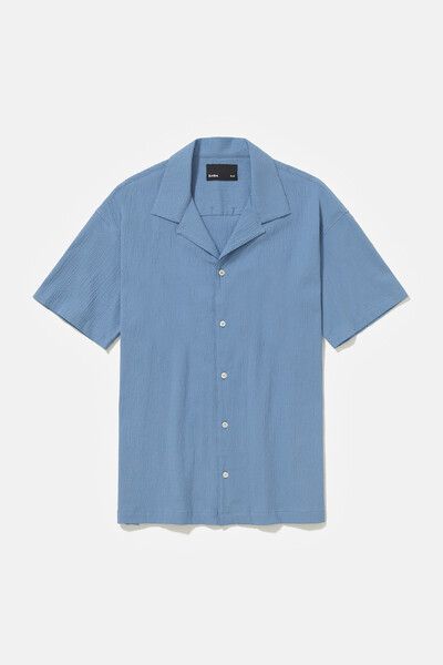 Foto Camisa Boxy Seersucker Lagoon