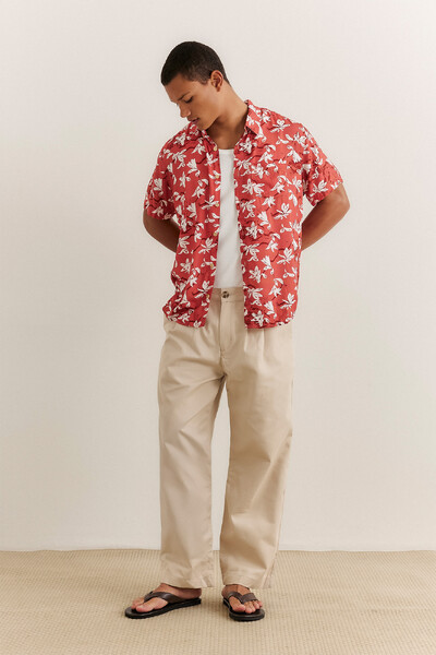 FotoCamisa Flower Sky Red